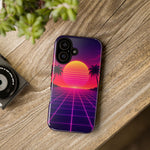 Classic Grid Sunset Vaporwave Art Tough Phone Case