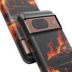 Black Charger Classic Muscle Flames Tough Phone Case Cover Gift