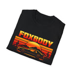 Foxbody Retro Sunset Car T-Shirt Classic Muscle Graphic Pony Car Tee