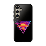 Synthwave Sunset Triangle Phone Case Retro Vaporwave Case
