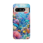 Underwater Coral Reef Phone Case | Colorful Tropical Fish Ocean Scene
