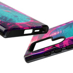 Neon Flamingo Pool Vaporwave Art Tough Phone Case