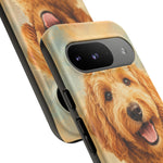 Goldendoodle Fluffy Curls Portrait Art Tough Phone Case