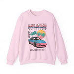 Miami Drifting 240SX Crewneck Sweatshirt JDM Vaporwave Retro Car Art