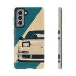 S13 Teal White Pop-up Tough Phone Case for JDM Fans