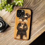 Schnauzer Mustache Boss Phone Case Funny Dog Lover Gift
