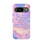 You Are Enough phone case | pastel cloud affirmation protective case