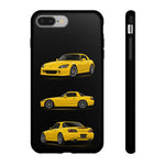 Yellow S2000 Convertible Sports Car Tough Phone Case Multi View