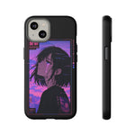 Melancholy Anime Girl Phone Case Vaporwave Tough Case