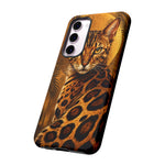 Bengal Cat Wild Spots Gold Art Tough Phone Case