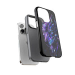 Holographic Wolf Phone Case, Fractured Prism Iridescent Cover