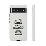 1989 Miata White Triple View Roadster Tough Phone Case Cover