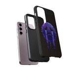 Glitch Sad Face Phone Case, Anime Melt Static Tough Cover