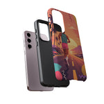 Retro Runner Sunset phone case | 80s Vaporwave jogging design