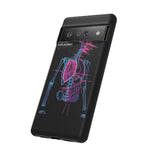 Neon Anatomical Skeleton Phone Case | Internal Displacement Art