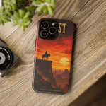 Western Sunset Cowboy Phone Case | Rugged Protective Cover