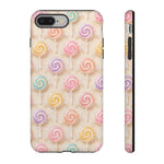 Pastel Swirl Lollipops Tough Case | Candy Pattern Phone Cover