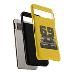 1969 Camaro Z28 Yellow Front View Muscle Car Tough Phone Case