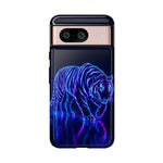 Neon Blue Tiger phone case | tough protective cover