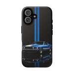 Mach 1 Mustang Phone Case, Blue 69 Muscle Car Stripe Studio Cover