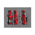 Red GT350 2025 Car Illustration Microfiber Blanket | Sports Muscle Car