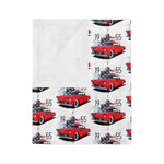 1955 Thunderbird Red Microfiber Throw Blanket Classic Car Gift