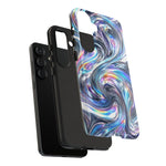 Chrome Metallic Swirl  Art Tough Phone Case