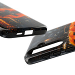 Orange Daytona Phone Case, Rainy City Night Muscle Car Tough Cover