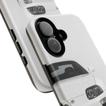 White MK4 Supra Phone Case, Retro 90s JDM Tough Cover for Car Enthusiasts
