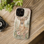 Deer Floral Antler Crown Art Tough Phone Case