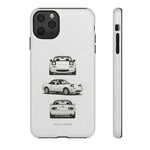 1989 Miata White Triple View Roadster Tough Phone Case Cover