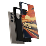 Retro Sunset Countach phone case | Sports car tough cover