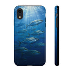 Amberjack School Phone Case, Open Water Sunlight Tough Cover