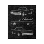 1961 Continental Convertible Black Microfiber Throw Blanket Classic Car Gift