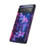 Neon Koi Reflection Vaporwave phone case | Tough Cover