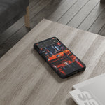 Orange Supra Phone Case, Neon City Night JDM Sports Car Tough Cover