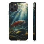 Salmon River Fishing Phone Case, Sunlit Current Cover