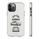 1989 Miata White Triple View Roadster Tough Phone Case Cover