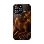 Burmese Golden Sable Portrait Art Tough Phone Case