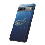 Yellowfin Tuna Phone Case, Deep Blue Water Tough Cover, Gift