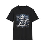 A-10 Thunderbolt II Grunge distressed Aviation Warthog T-Shirt for Pilots and Airplane Enthusiasts