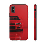 Red Skyline Phone Case, R34 GTR 90s JDM Legend Tough Cover for Men Gift