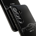 RX-7 outline car Tough Case | JDM sports car phone case