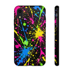 Neon Paint Splatter 90s Art Tough Phone Case