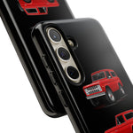 Early Bronco Phone Case Red, Three-View Truck Vector Cover