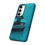 Muscle Car Phone Case Teal 69 Camaro SS, Retro Classic Cover, Guys Gift