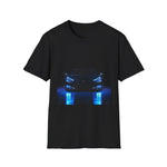 2023 Z06 C8 Wide Split Blue Neon Headlights Dark T-Shirt Car Fan Gift