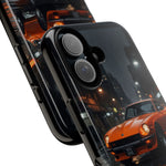 Orange Datsun 240Z on Rainy City Street phone case | Tough Cases