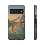 Leaping Golden Trout Lake Scene phone case | Tough Cover