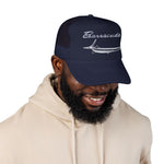 Barracuda Muscle Car Emblem Trucker Hat Cuda Logo Foam Mesh Snapback Graphic Cap